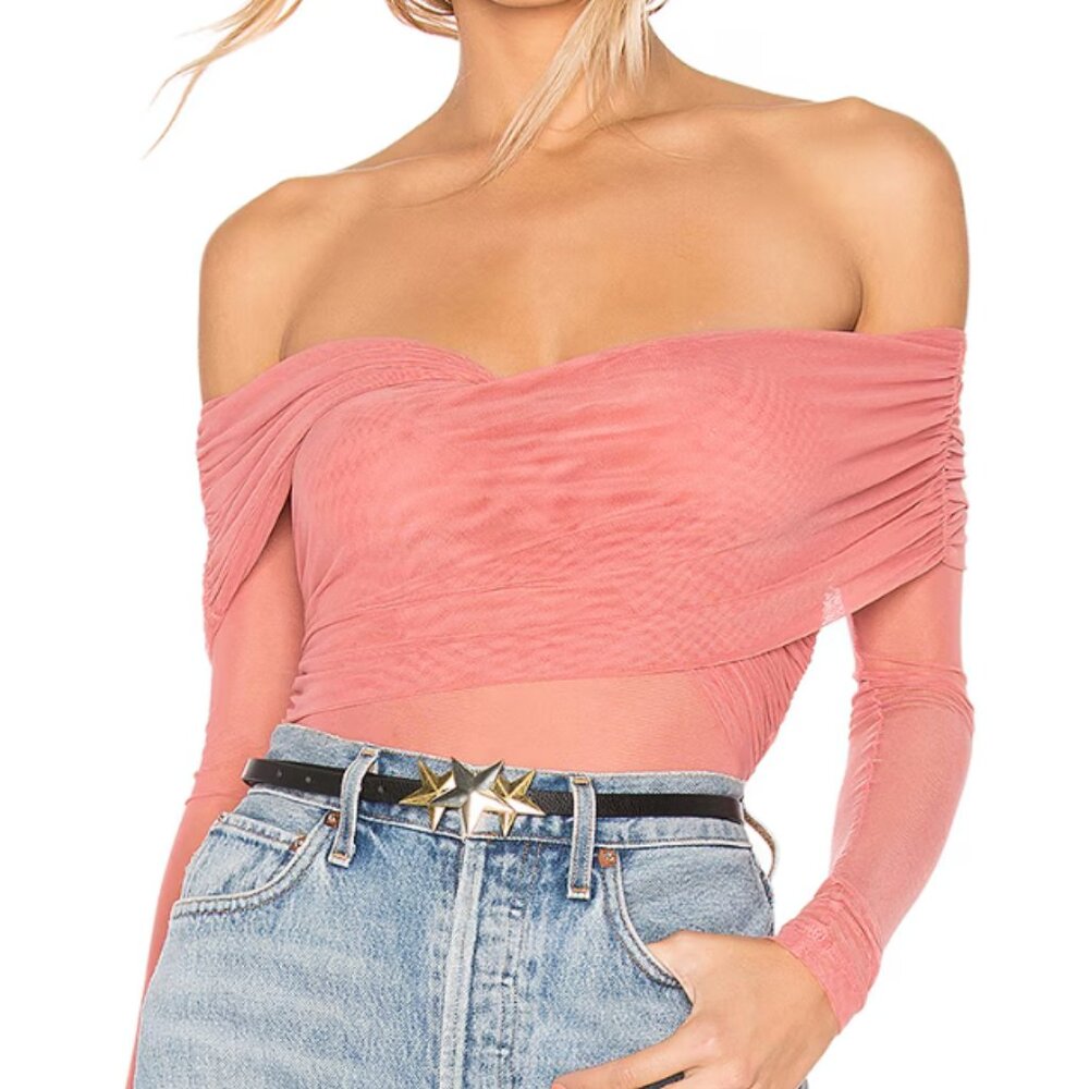 NBD x Naven Milly Bodysuit - Pink Mauve - Size M